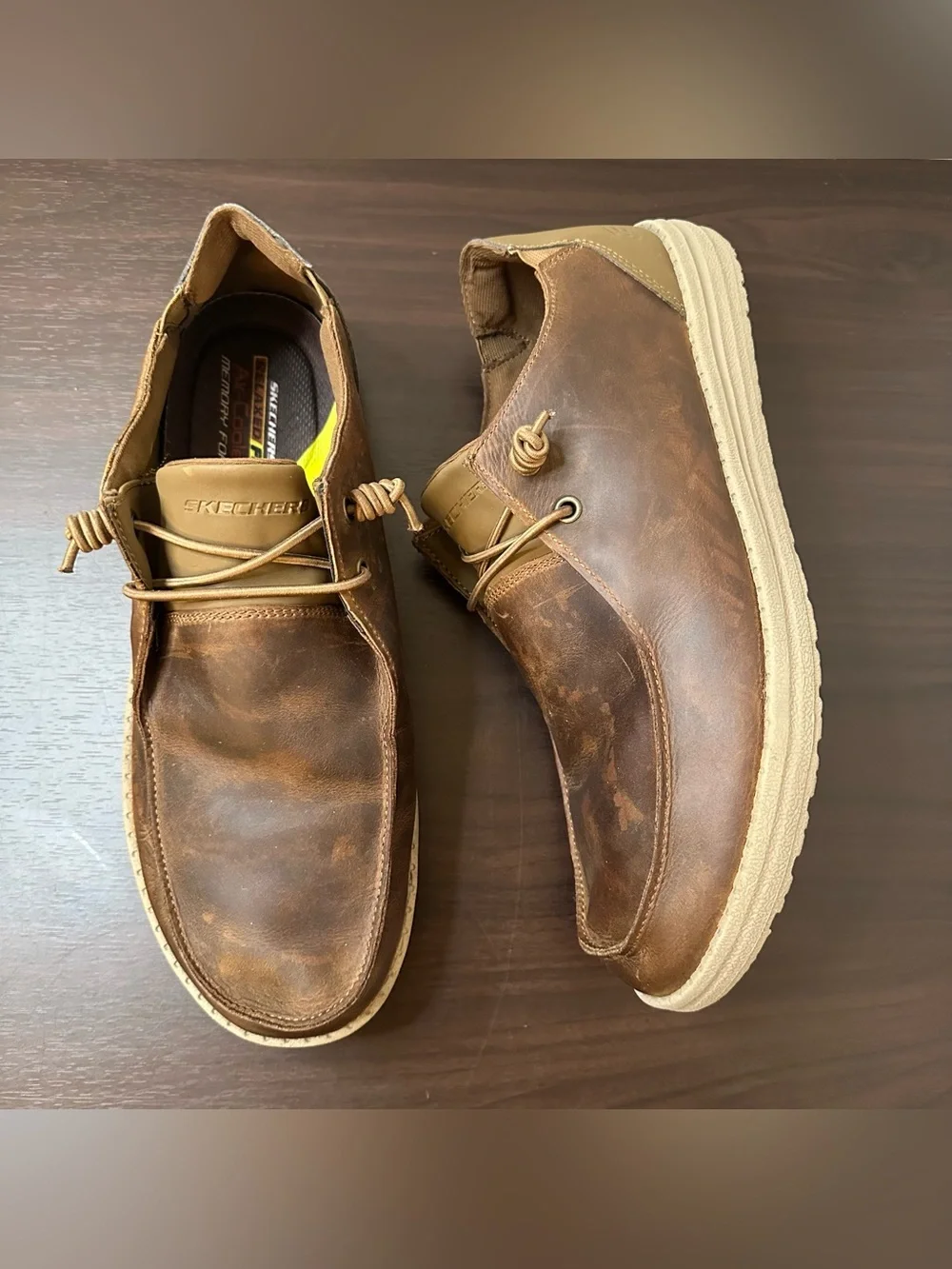 Skechers Melson Ramilo Air-Cooled Memory Foam Leather Lace-Up Oxford Men's 12